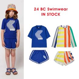 Swimwear per bambini 2024 Summer Girls Bikini Stampato Beach Wear Boy Trunks Borad Shorts Bareding Brand Brand Baby One-Swimsuit 240511