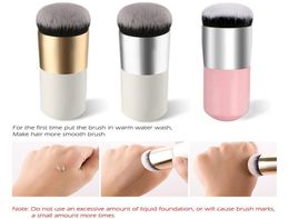 Professional Liquid Foundation Brush Wood Handle Beauty Kabuki Brush Flat Synthetic Hair Makeup Brushes 6695306