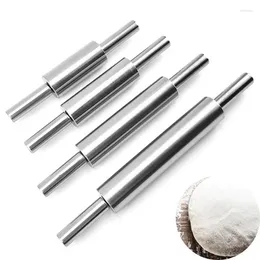 Baking Tools 4-Size Stainless Steel Non-Stick Rolling Pin Bakers Cookie Dough Pizza Noodles Cake Roller Bakeware Kitchen Pastry