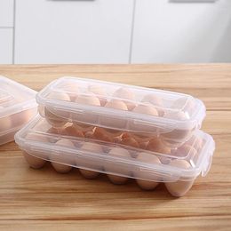 Storage Bottles 10/18 Grid Egg Box Tray With Lid Kitchen Refrigerator Drop Rack Boxes Fridge Organiz