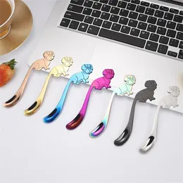 Spoons Exquisite Appearance Creative Dog Spoon Seven Colours Available Kitchen Gadget For Home Office Bar Party Mirror Polishing