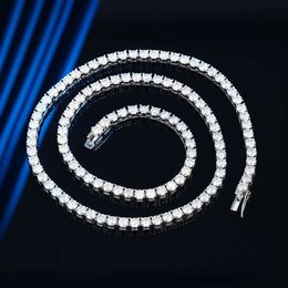G2820 Wholesale Collier Argent Sterling Sier Hip Hop 0.3Ct Moissanite Diamond Tennis Necklace Women Fine Jewellery Necklaces