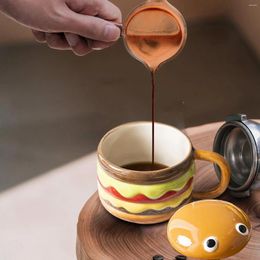 Mugs Creative Coffee Mug 300ml Burger Shape Tea Cups Breakfast Milk For Office Bedroom Home Kitchen Gifts