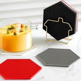 Table Mats Heat Resistant Pot Holders Multi-functional Cellular Silicone Pad & Multipurpose Non-Slip Mat