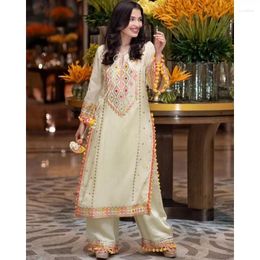 Ethnic Clothing White Salwar Kameez Less Border With Full Sleeve Dress Heavy Faux Georgette Anarkali Wedding Stitch Suit