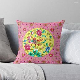 Pillow Peranakan Pattern:Yellow & Pink Throw Pillowcase Ornamental Custom Sofa S Covers