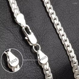 Chains 16-24 Inches 925 Sterling Silver 1mm-8mm Side Chain Necklace For Woman Men Fashion Wedding Party Gift