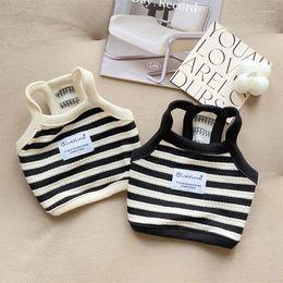 Dog Apparel Black And White Sandwich-French Pet Clothes Summer Teddy Dress Pomeranian Tank Top Sleeveless Strap Cat Anti Hair Drop