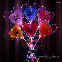 Party Decoration Transparent Round Heart Helium Balloons Happy Birthday Wedding Decor Valentines Day Big LOVE Supplies 18"