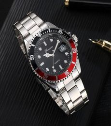 Wristwatches Watch Men Luxury Steel Band Jagged Edge Case Quartz Wristwatch Relogio Masculino Green Business Male Wristband Horlog8530793