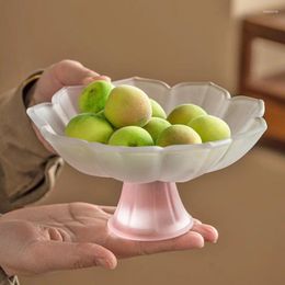 Plates Lotus Fruit Plate Tea Table Household Display Pastry High Foot Tableware