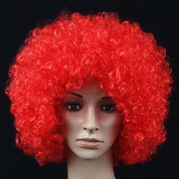 Factory Wholesale Price Short Curly Afro Wigs for Men Women Multiple Colours Full Synthetic Hair Wig America African Natural Wigs Cosplay Hair DHL Free