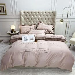 Bedding Sets 42 Egyptian Cotton Beddingset Embroidery Bed Linen Duvet Cover Sheet Pillowcase 4pcs