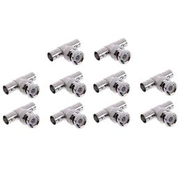 10pcs/lot BNC Connector BNC male to female jack BNC female adapter for CCTV Camera System Accessories