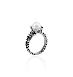 Pearl Ring Vintage Jewellery Women ed Wire Wedding Engagement Design Ring Birthday Gift8943478