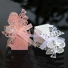 Gift Wrap 20/50 laser cut angel girl candy boxes wedding gift packaging sweet packets Valentines Day engagement party decorationsQ240511
