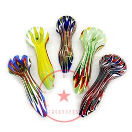 Latest Heady Colorful Reversal Wig Wag Pyrex Thick Glass Hand Pipes Portable Innovative Filter Herb Tobacco Spoon Bowl Smoking Cigarette Holder Tube DHL