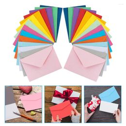 Gift Wrap 50 Pcs Coloured Small Envelopes For Letter Writing Shell Calligraphy Paper Holder Storage Stationery Cardboard Container