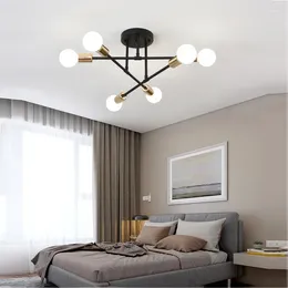 Ceiling Lights Modern Nordic Chandelier Light LED Iron Living Bedroom Bedside Hallway Lamp Home Indoor Decor Fixture Lighting Lustre