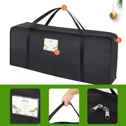 Storage Bags Christmas Gift Wrap Organiser Box With Lid Large Bag Handles Durable Zippered Paper Container