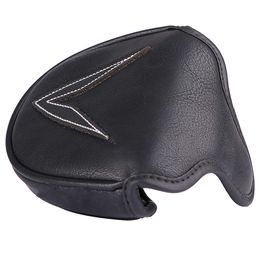 Putter with Leather Embroidered V-shaped Hat Golf Club Head Protective Cover