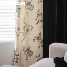 Curtain LEEJOOM High End Good Drapes Modern Style European Printed Floral For Window Shading Home Decor Panel 1PC