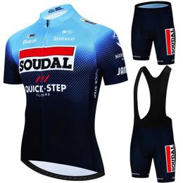 Fans Tops Tees QUICK STEP Bike Clothing Mens Summer 2024 Mountain jersey uniform Mtb Tricuta Short circuit Q240511