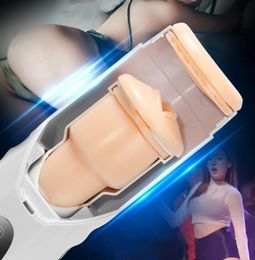 Heating Male Fully Automatic Masturbator Electric Sex toys for men Sex Machine Male Masturbator Adult Sex Toys For Men 530 Y200417017693