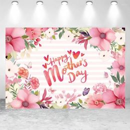 Party Decoration Happy Mother's Day Po Background White Light Red Flowers Carnation Leaves Love Ornament Pography Polyester Fabr