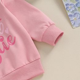 Clothing Sets Toddler Baby Girl Boy Valentines Day Love Outfits Letter Print Long Sleeve Sweatshirts Pants Clothes Set