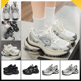 Popular thick soled dad shoes women new China-Chic casual shoes oversize lovers sneakers women white lace-up chunky sneaker four style free shipping youth 2024 35-44