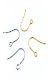 100PCS Whole Stainless Steel Gold Silver Color Earrings Hooks Findings Fittings DIY Earrings Base Part Jewelry Making Accessor3800238