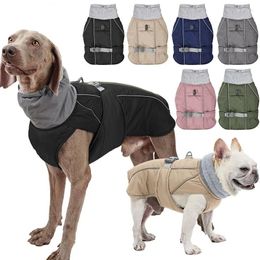 Dog Apparel ADECHOO Coat Pet Winter Warm Vest Waterproof Reflective Outdoor Jacket Small Medium Large Cotton Clothing