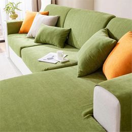 Chair Covers Super Soft Chenille Sofa Seat Cushion Cover For Living Room Plush Stretch L Shape Corner Armchair Slipcover