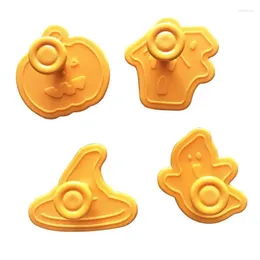 Baking Moulds Halloween Cookie Stamp Biscuit Mould 3D Plunger Cutter Moulds Cake Decorating Tools Free