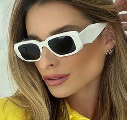 Sunglasses Luxury Designer White Rectangle Women Ins Small Frame Vintage Square Sun Glasses Trendy Streetwear EyewearSunglasses9086715