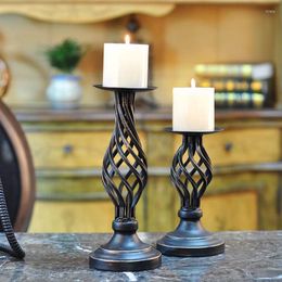 Candle Holders Classic RetroCandlestick Metal Holder For Decoration Candelabro Wedding Accessories Bar Party Living Room Decorative Home