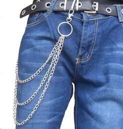 Keychains Punk Key Chains Belt Wallet Chain Waist PantsBelt Jeans Wallets Keys Jewerly Unisex Pocket With Keyring For Pants