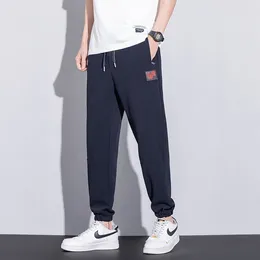 Men's Pants 2024 Summer Thin Elastic Waist Men Korean Fashion Loose And Breathable Trend Sports Casual Male Clothing