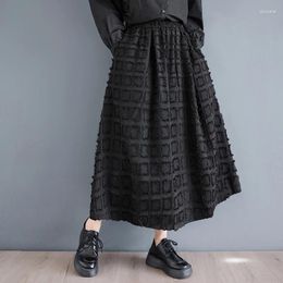 Skirts Japanese Style High Waist Black Spring Casual Chic Girl's Street Fashion Long Office Lady Work Autumn