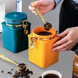 Storage Bottles Creative Kitchen Organizer Container Coffee Bean Sealed Vintage Powder Household Jar With Lids