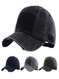 Tactical Baseball Cap Washed Denim Outdoor Hat Retro Vintage American Military Army Caps Hats Men Casquettes 2205171387857