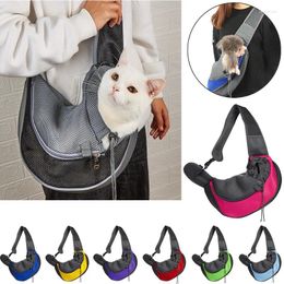 Cat Carriers Pet Puppy Carrier Outdoor Travel Dog Shoulder Bag Handbag Breathable Portable Mesh Oxford Single