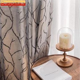 Curtain Custom Marble Texture Black Grey Jacquard Screen Curtains For Living Room Bedroom French Window Balcony