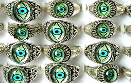 Whole 30 Mix Eyeball Ring Unique Design Evil Eyes Silver Rings Vintage Men Women Punk Rocker Cool Bands Man Boy Jewellery Favor9767281