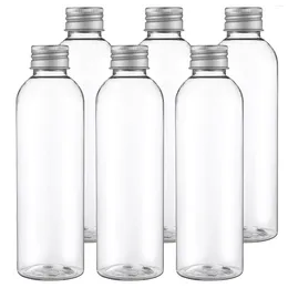 Storage Bottles 6 Pcs Plastic Travel Shampoo Refillable Toiletry Travelling Caps Toiletries Empty Lotion Sample