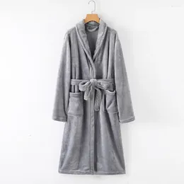 Home Clothing Soft Fluffy Bathrobe Adjustable Belt Cosy Unisex Winter With Lace Up Design Thick Warm Fabric Water Absorbent