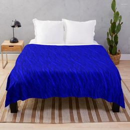 Blankets Electric Blue Silk Print Throw Blanket Valentine Gift Ideas Plaid Manga