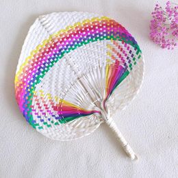 Decorative Figurines 2PCS Bamboo Weave Large Futon Leaf Fan Summer Pure Hand-woven Dance Hand-rocking Cool Grass Home Supplies