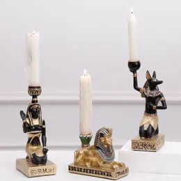 Candle Holders Ancient Egypt Egyptian Goddess Statue Collectible Figurine Sculpture Tea Light Holder